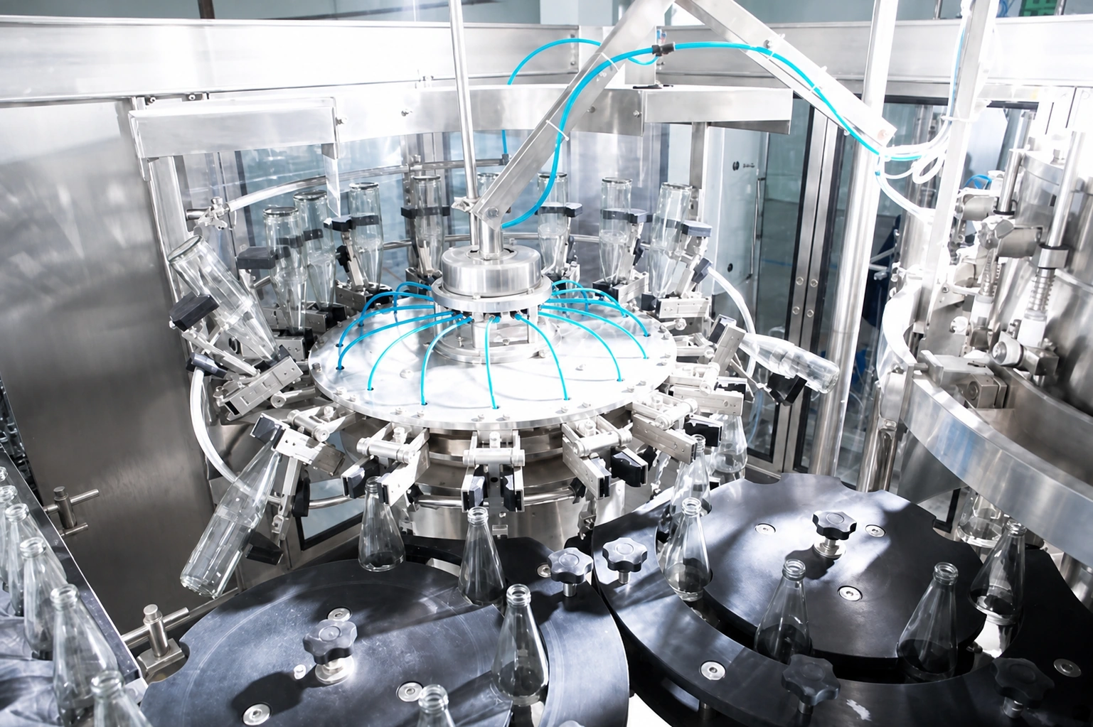Automated Hydrolife bottling equipment