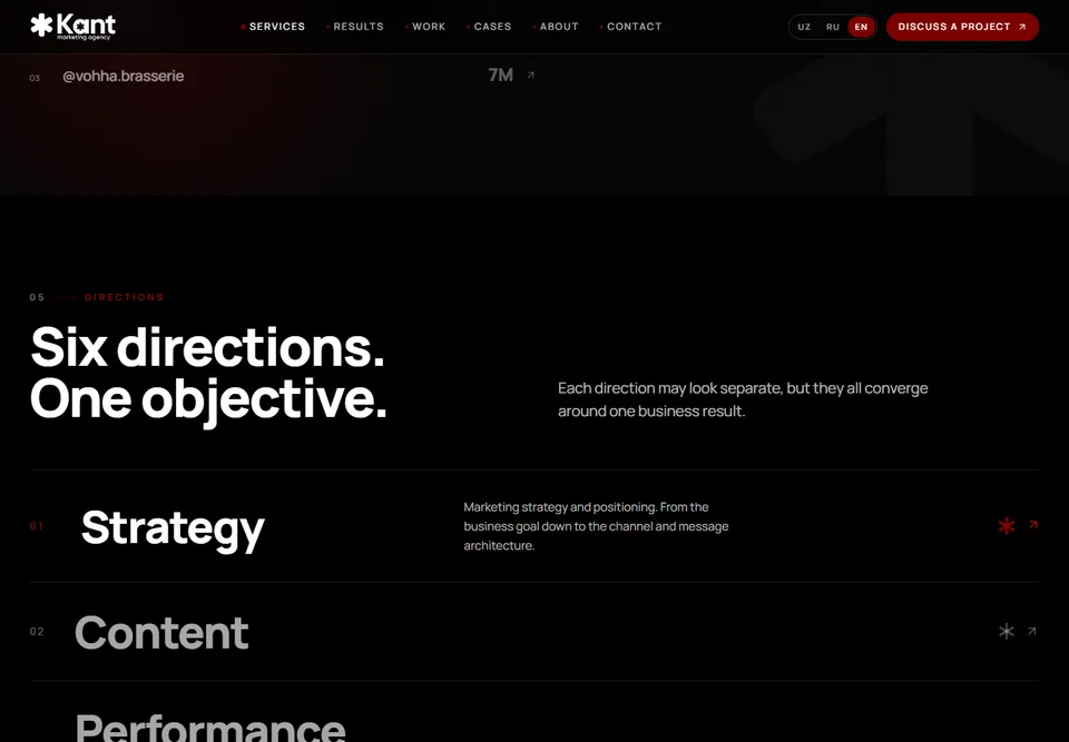 KANT Agency — website detail