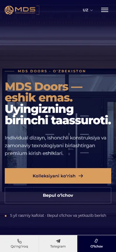 MDS Doors — mobile website