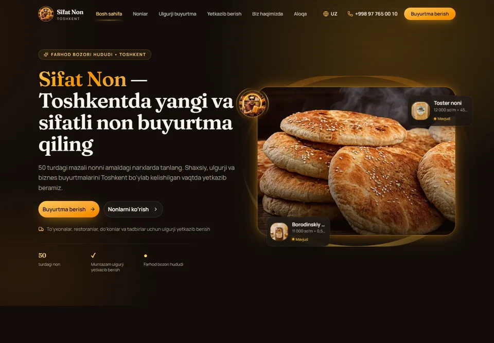 Sifat Non — website homepage