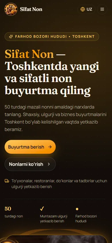 Sifat Non — mobile website