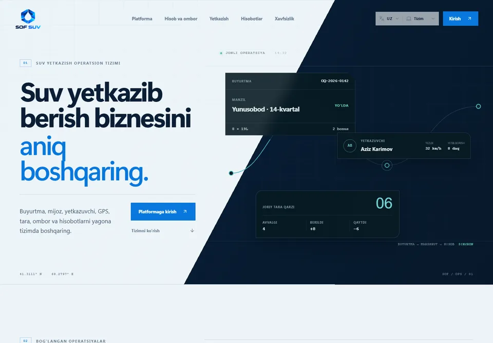 Sof-Suv Multi-Tenant SaaS — website homepage