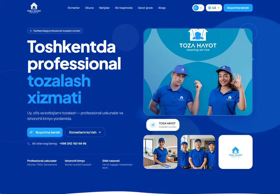Toza Hayot — website homepage